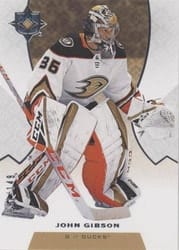 2019-20 Upper Deck Ultimate Collection Base Set John Gibson #3 card
