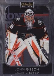 2021-22 O-Pee-Chee Platinum Base Set John Gibson #17 card