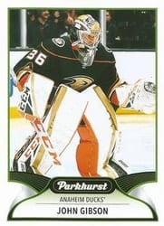 2021-22 Parkhurst Base Set John Gibson #241 card