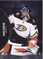 2021-22 SkyBox Metal Universe Base Set John Gibson #4 card