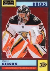 2022-23 O-Pee-Chee Platinum Retro John Gibson #R-50 card