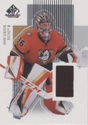 2022-23 SP Game Used Retro Renovations Jersey John Gibson #RR-JG card