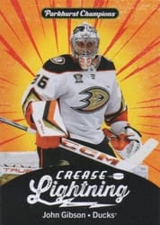 2024-25 Parkhurst Champions Crease Lightning John Gibson #CL-21 card