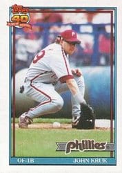 1991 Topps Base Set John Kruk #689 card