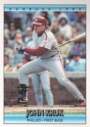 1992 Donruss Base Set John Kruk #230 card