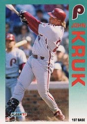 1992 Fleer Base Set John Kruk #537 card