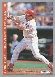 1993 Fleer Base Set John Kruk #104 card