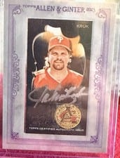 2023 Topps Allen & Ginter Framed Mini Autographs John Kruk #MA-JK card