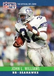 1990 Pro Set Base Set John L. Williams #306 card