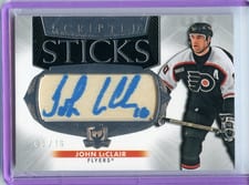 2020-21 Upper Deck The Cup Scripted Sticks John LeClair #SS-JL card