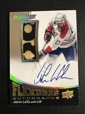 2023-24 Upper Deck Engrained Flexures Autos John LeClair #FS-JL card