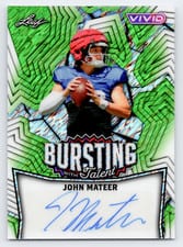2025 Leaf Vivid Bursting With Talent Autographs John Mateer #TA-JM2 card