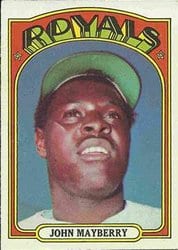 1972 Topps Base Set John Mayberry #373 card