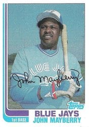 1982 Topps Base Set John Mayberry #470 card
