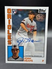 2019 Topps Update 1984 Baseball Autographs John Means #JME card
