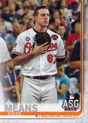 2019 Topps Update Base Set John Means #US223 card