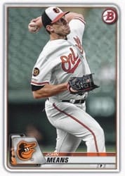 2020 Bowman Base Set John Means #34 card