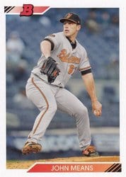 2020 Bowman Heritage Base Set John Means #34 card