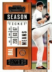 2020 Panini Contenders Base Set John Means #33 card