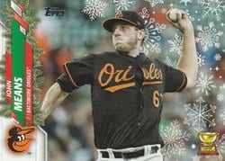 2020 Topps Holiday Base Set John Means #HW200 card