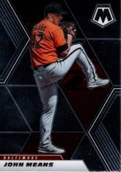 2021 Panini Mosaic Base Set John Means #131 card