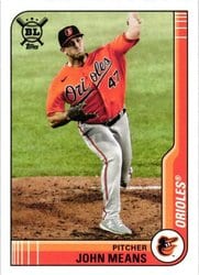 2021 Topps Big League Base Set John Means #117 card