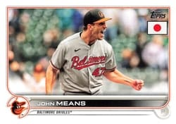 2022 Topps Japan Edition Base Set John Means #129 card