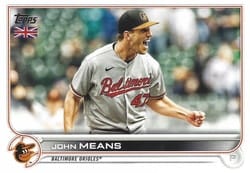 2022 Topps UK Edition Base Set John Means #95 card