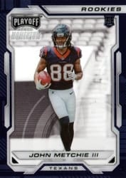 2022 Panini Chronicles Playoff Momentum Rookies John Metchie III #PMR-14 card