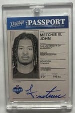 2022 Panini Prestige NFL Passport Signatures John Metchie III #NPS-JM card