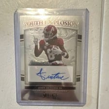 2022 Panini Select Draft Picks Youth Explosion Signatures John Metchie III #YE-JME card