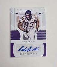 2020 Panini National Treasures Signatures John Randle #S-JR card
