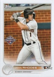 2022 Topps Pro Debut Base Set John Rhodes #PD-150 card
