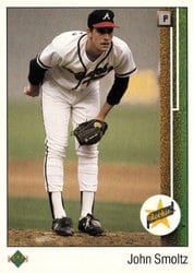 1989 Upper Deck Base Set John Smoltz #17 card