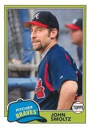 2018 Topps Archives Base Set John Smoltz #224 card