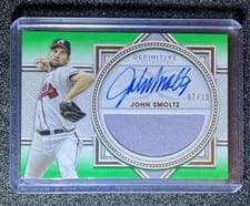 2021 Topps Definitive Collection Definitive Autograph Relic Collection John Smoltz #DARC-JS card