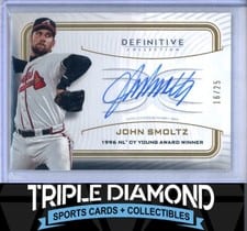 2023 Topps Definitive Collection Legendary Autographs John Smoltz #LAC-JS card