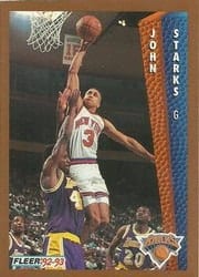 1992-93 Fleer Base Set John Starks #156 card