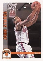 1992-93 Hoops Base Set John Starks #158 card