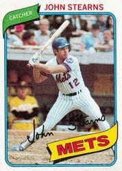 1980 Topps Base Set John Stearns #76 card