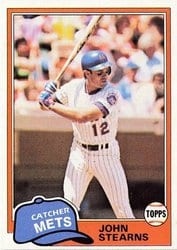 1981 Topps Base Set John Stearns #428 card