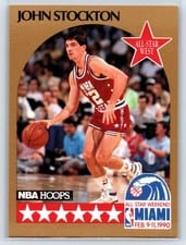 1990-91 Hoops Base Set John Stockton #25 card