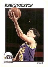 1991-92 Hoops Base Set John Stockton #212 card