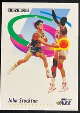 1991-92 SkyBox Base Set John Stockton #285 card