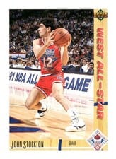 1991-92 Upper Deck Base Set John Stockton #52 card