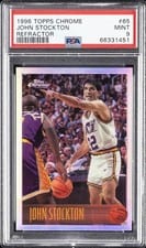 1996 Topps Chrome John Stockton #65 card