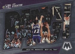 2021-22 Panini Mosaic Bang! John Stockton #8 card