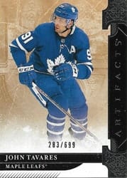 2019-20 Upper Deck Artifacts Base Set John Tavares #105 card