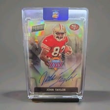 2022 Panini Spectra 2021 Super Bowl Signatures Prizm John Taylor card