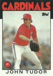 1986 Topps Base Set John Tudor #474 card